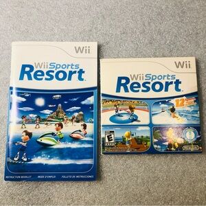 Nintendo Wii Sports Resort Disc With Cardboard Sleeve & Manual Tested Works